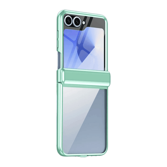 Luxury Plating Hinge Transparent Phone Case For Samsung Galaxy Z Flip Series - FoldifyCase