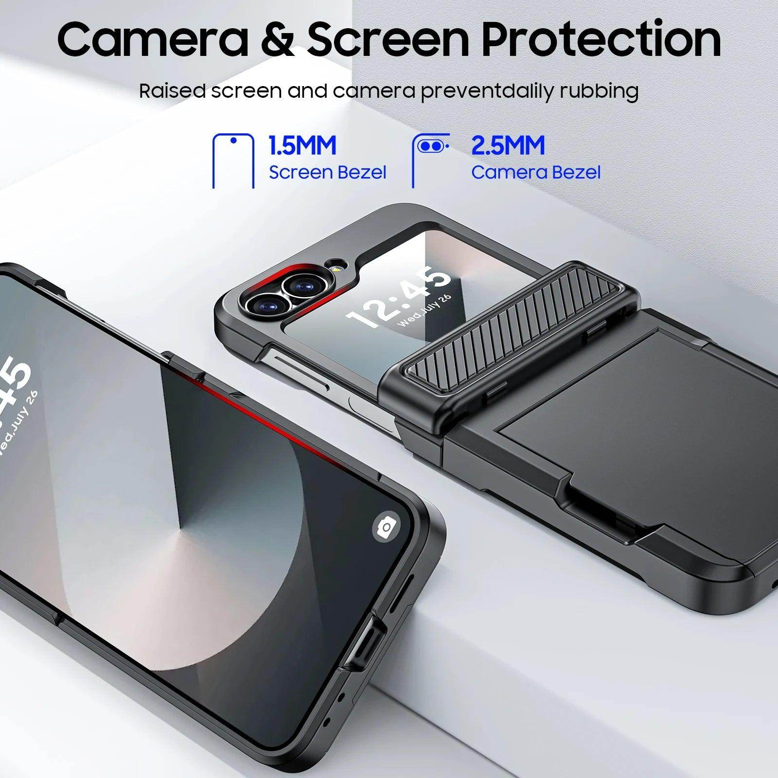 Built-In Screen Protector Shockproof Case For Samsung Galaxy Z Flip 6 - FoldifyCase