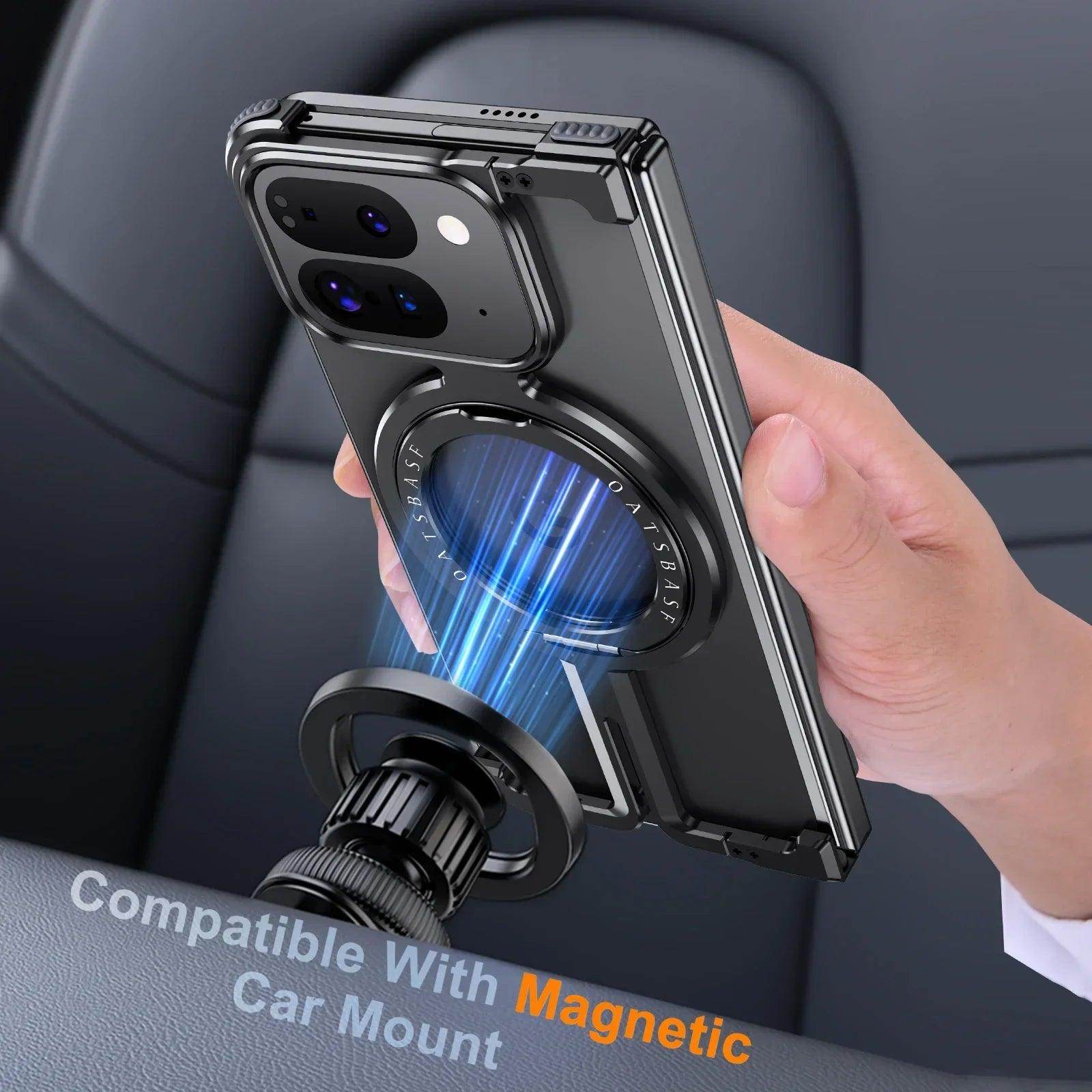 Metal Frameless Case With Magsafe Stand For Google Pixel 9 Pro Fold - FoldifyCase