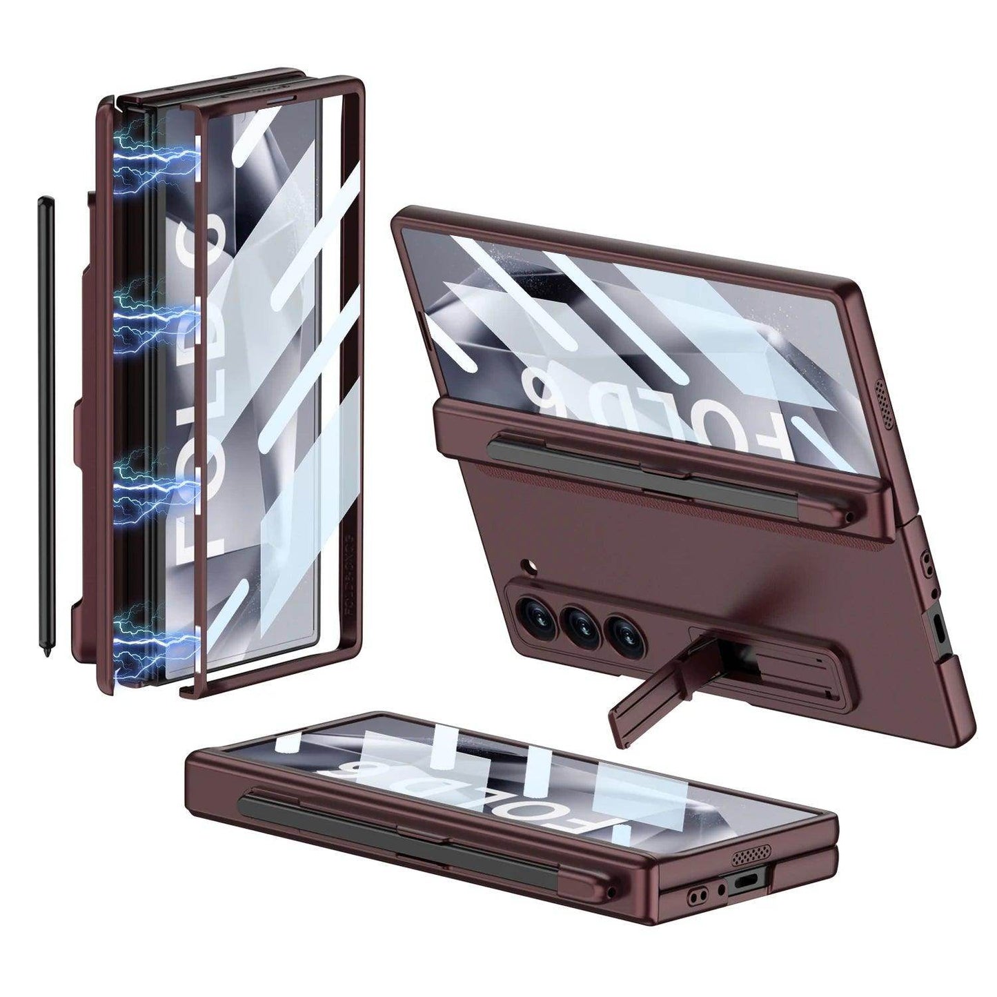 Luxury Magnetic Hinge Holder Phone Case For Samsung Galaxy Z Fold Series - FoldifyCase