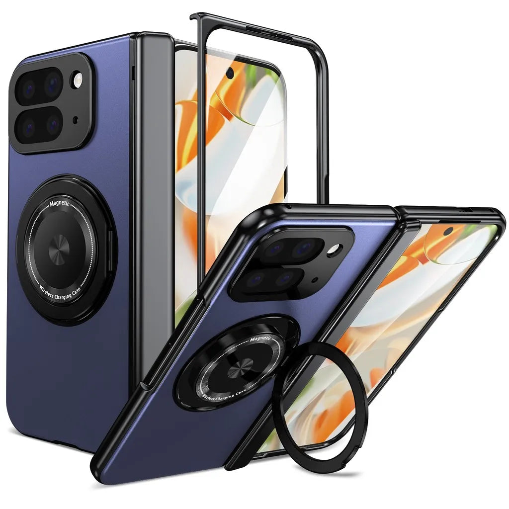 Phone case with a reflective surface on a white background