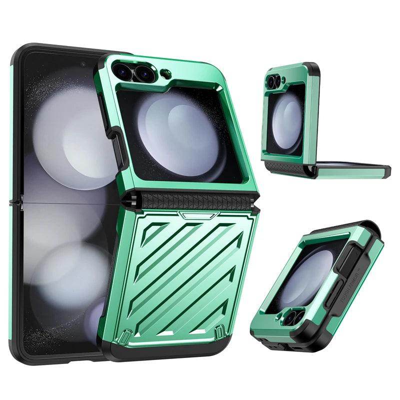 Electroplated Retractable Hinge Protective Case For Samsung Z Flip Series - FoldifyCase