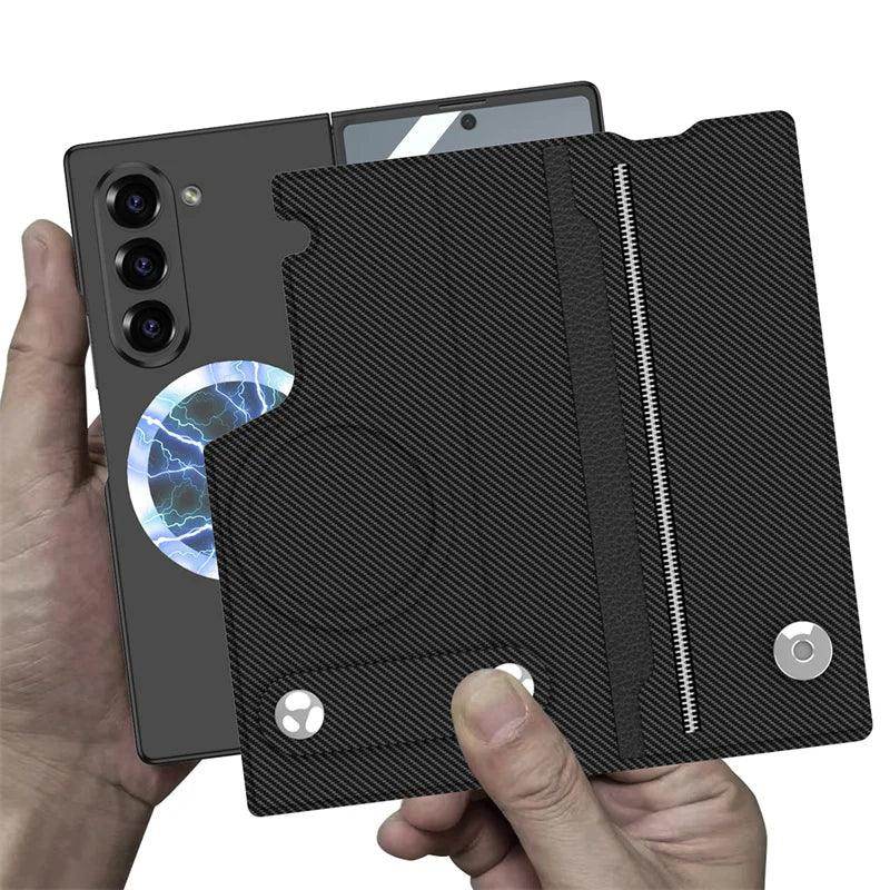 Leather Magnetic Card Slot Phone Case For Samsung Galaxy Z Fold 6 - FoldifyCase