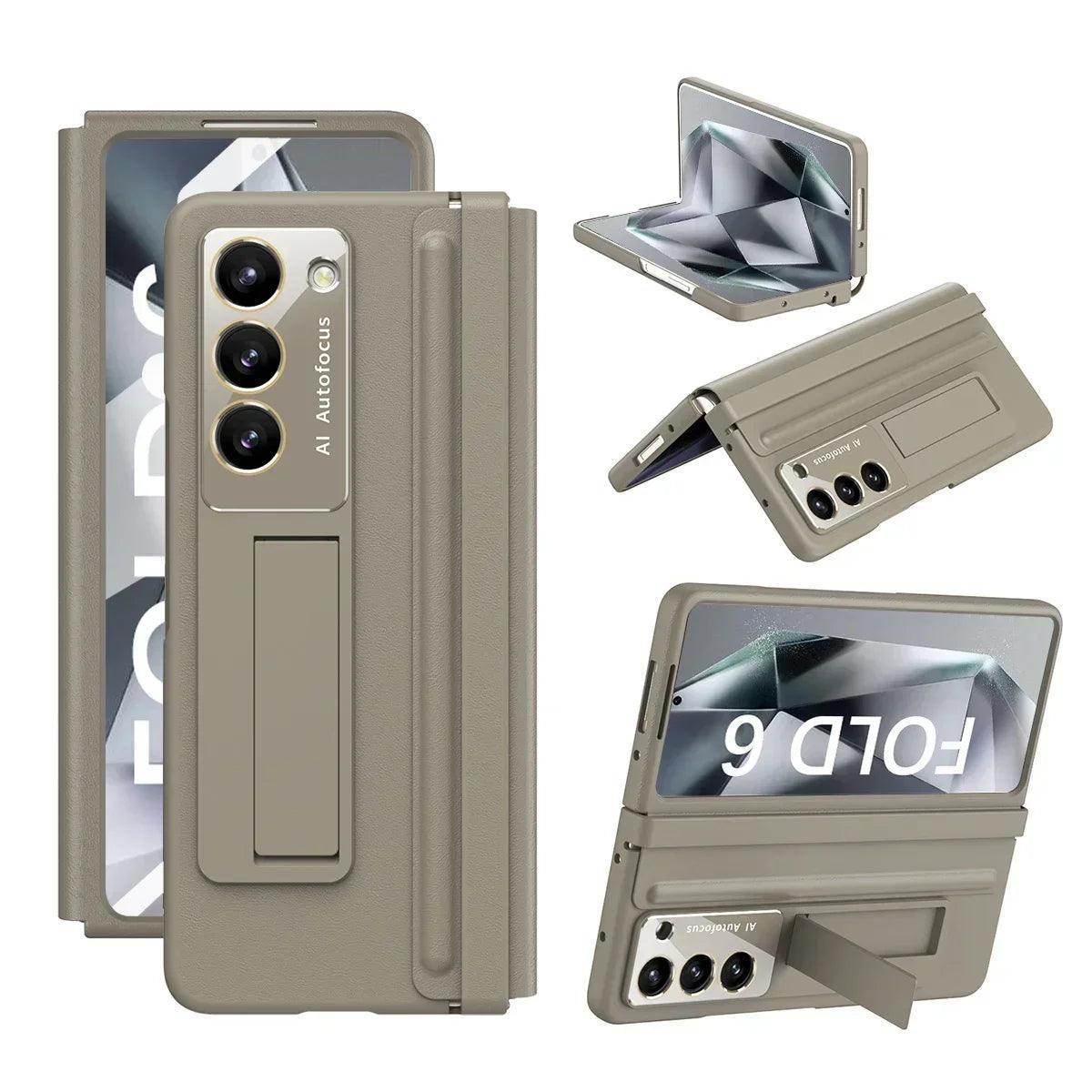 Skin Friendly Matte Leather Bracket For Samsung Galaxy Z Fold Series - FoldifyCase