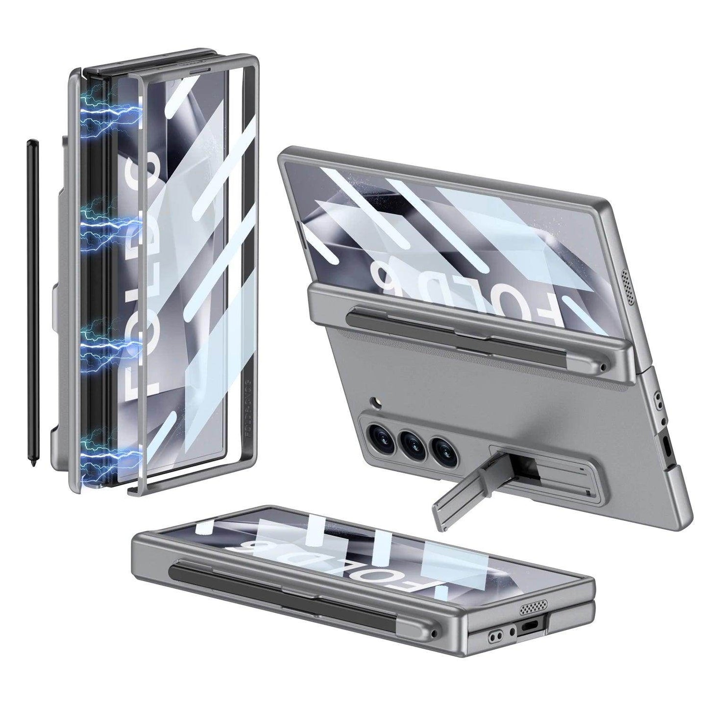 Luxury Magnetic Hinge Holder Phone Case For Samsung Galaxy Z Fold Series - FoldifyCase