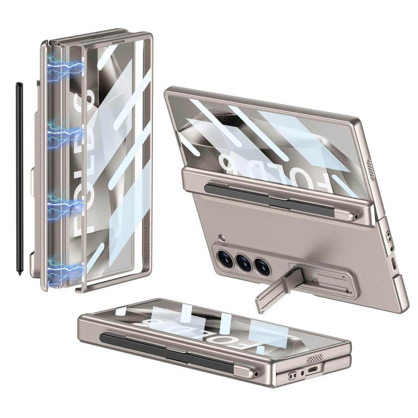 Luxury Magnetic Hinge Holder Phone Case For Samsung Galaxy Z Fold Series - FoldifyCase