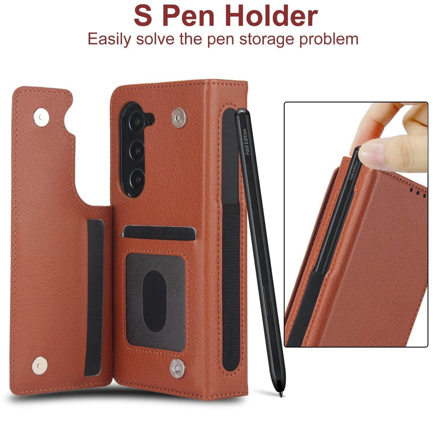Luxury Folding Card Leather Stand Case For Samsung Galaxy Z Fold Series - FoldifyCase