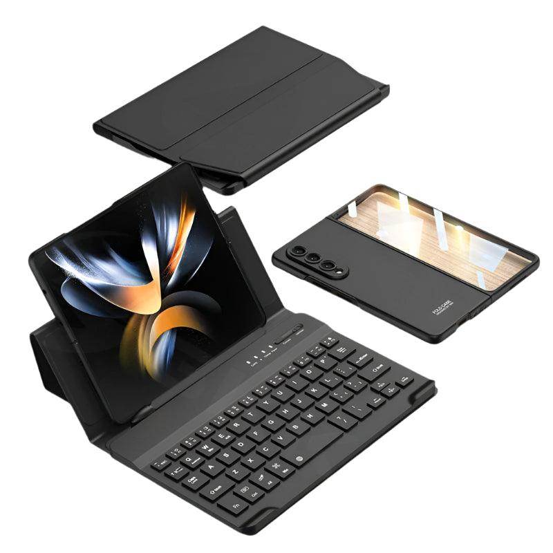 Leather Fold Stand Keyboard For Samsung Galaxy Z Fold Series - FoldifyCase