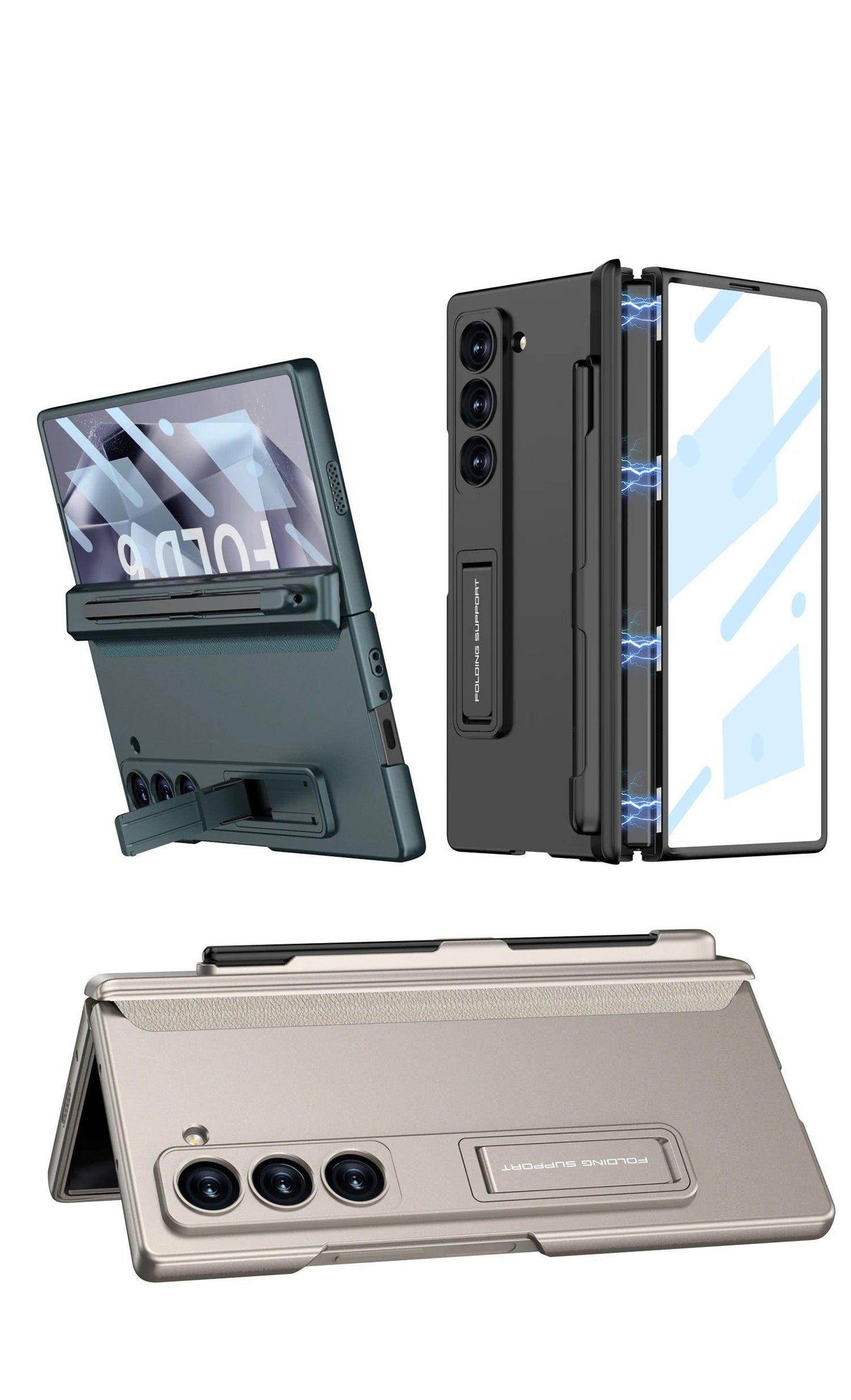 Luxury Magnetic Hinge Holder Phone Case For Samsung Galaxy Z Fold Series - FoldifyCase