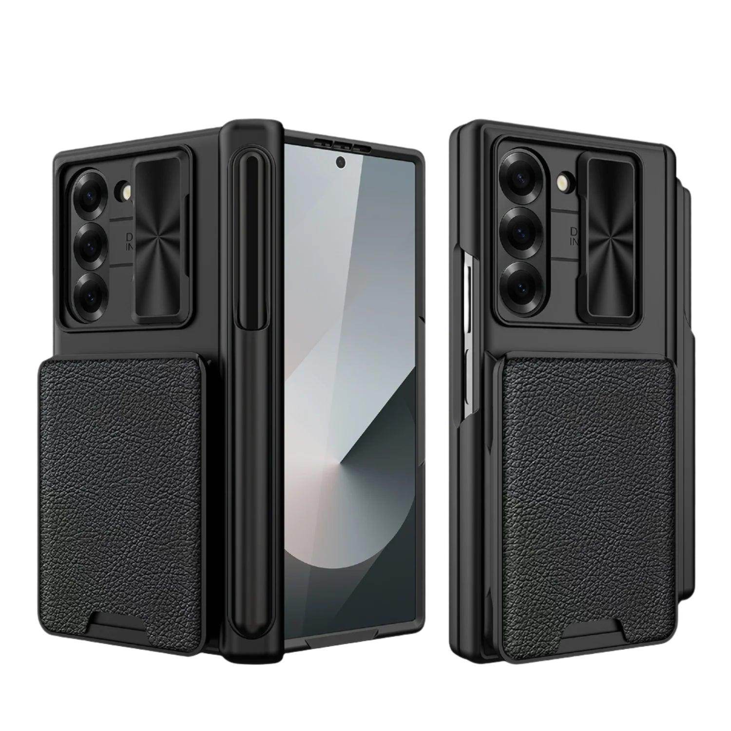 Leather Card Bag Sliding Window Case For Samsung Galaxy Z Fold Series - FoldifyCase