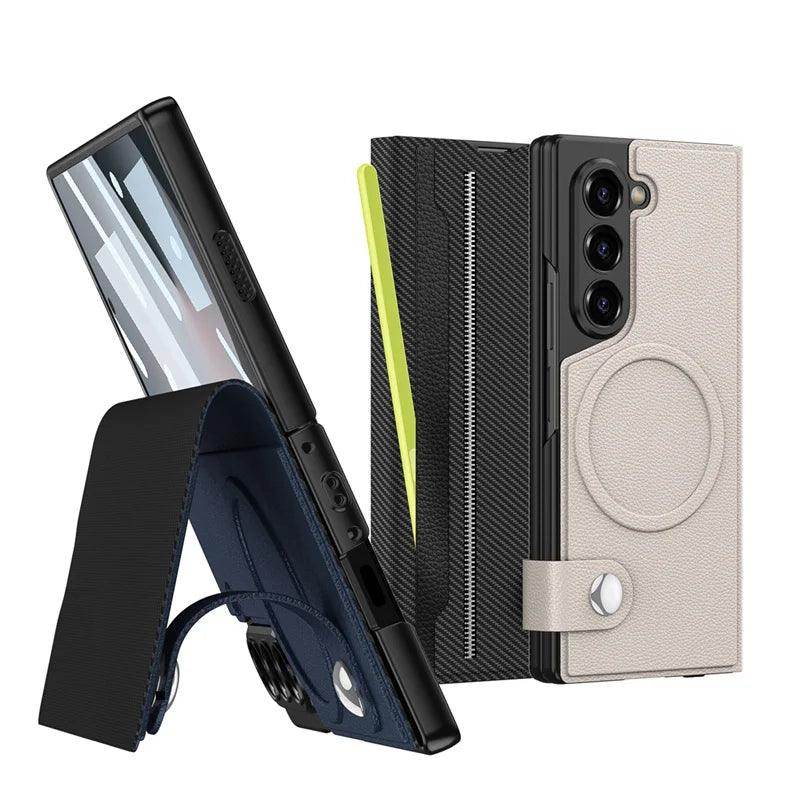 Leather Magnetic Card Slot Phone Case For Samsung Galaxy Z Fold 6 - FoldifyCase