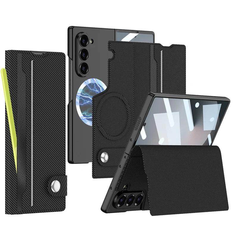 Leather Magnetic Card Slot Phone Case For Samsung Galaxy Z Fold 6 - FoldifyCase
