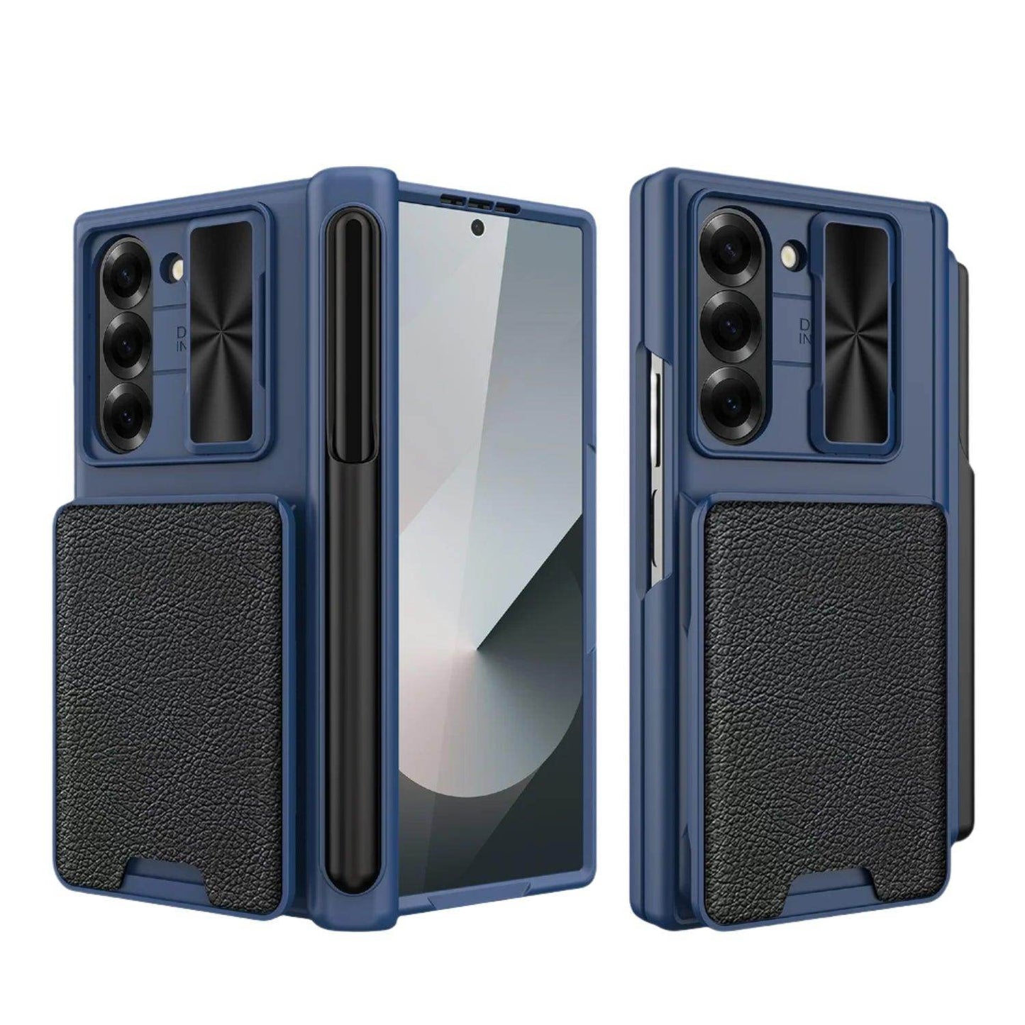 Leather Card Bag Sliding Window Case For Samsung Galaxy Z Fold Series - FoldifyCase