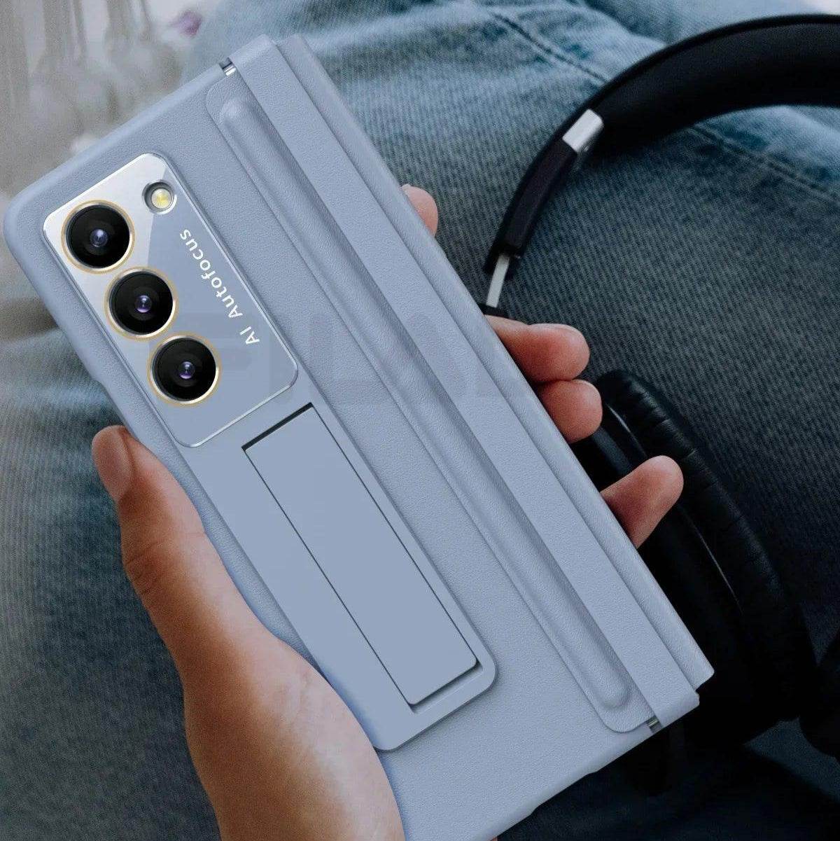 Skin Friendly Matte Leather Bracket For Samsung Galaxy Z Fold Series - FoldifyCase